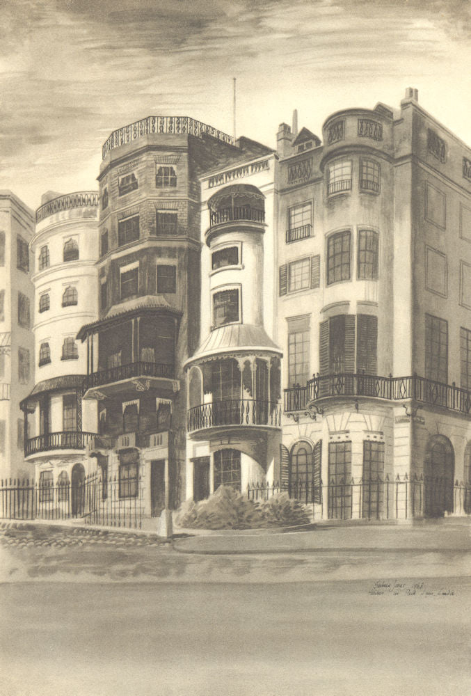 LONDON. 93 Park Lane, W1. By Barbara Jones 1946 old vintage print picture